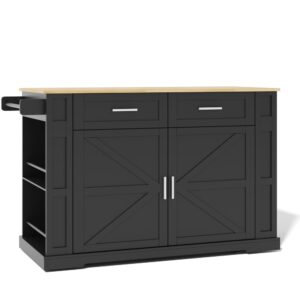 wohnli-moebel-suche-M26196159 Wohnli Möbelsuche - Kücheninsel aus schwarzem Holzwerkstoff in Eichenoptik