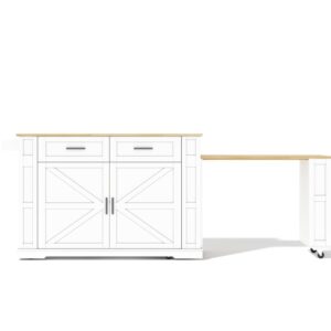 wohnli-moebel-suche-M26196160 Wohnli Möbelsuche - Kücheninsel aus weißem Holzwerkstoff in Eichenoptik