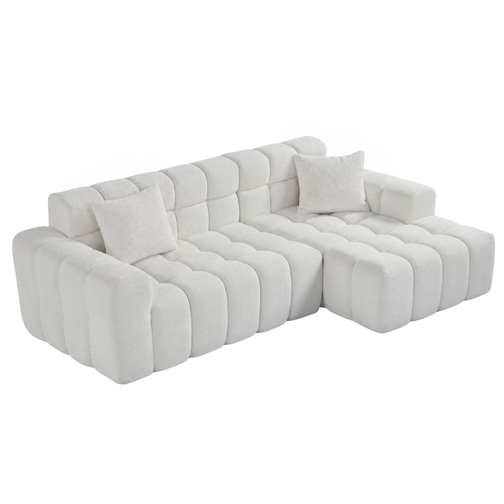 wohnli-moebel-suche-M26196165 Wohnli Möbelsuche - Modulares Sofa aus algenstrukturiertem Samt weiß