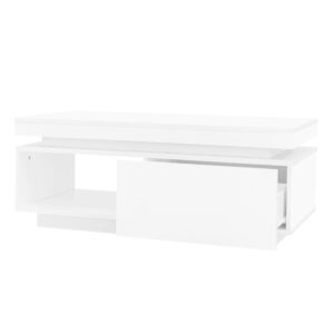 wohnli-moebel-suche-M26196253 Wohnli Möbelsuche - Couchtisch in Hochglanzoptik aus weißer Spanplatte mit LED