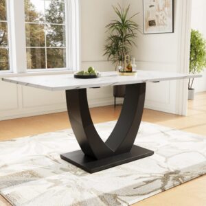 wohnli-moebel-suche-M26196285-1 Esstisch aus Holzwerkstoff in Weiß und Schwarz 140 x 75 cm 140x76x75cm Spanplatte Weiß Hauss Spole Möbel Büromöbel Schreibtische