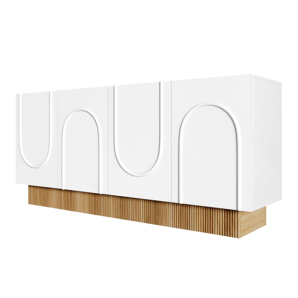 Wohnli Möbelsuche - Sideboard aus Spanplatte weiß und Holzoptik