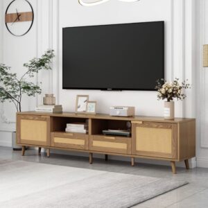 wohnli-moebel-suche-M26196407-1 TV-Schrank aus Holzwerkstoff in Eichenoptik mit 2 Türen 200x49x37cm Spanplatte Beige Hauss Spole Möbel Schlafzimmermöbel Kommoden
