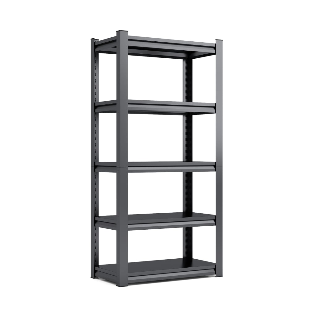 wohnli-moebel-suche-M26196415 Wohnli Möbelsuche - Schwarzes Regal aus Metall mit 5 Ebenen H183 x B90 x T40 cm