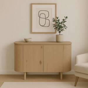 115 cm Sideboard Eiche 115x180x43cm Holz Braun Moloo Möbel Esszimmermöbel Sideboards, Highboards & niedrige Anrichten