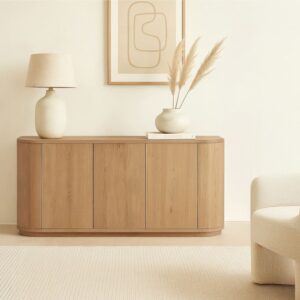 3-türiges Sideboard Eiche 170x80x45cm Holz Braun Moloo Möbel Esszimmermöbel Sideboards, Highboards & niedrige Anrichten