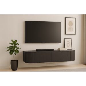 Wand-TV-Möbel 140 cm Eiche 140x33x35cm Holz Beige Moloo Möbel Wohnzimmermöbel TV-Möbel