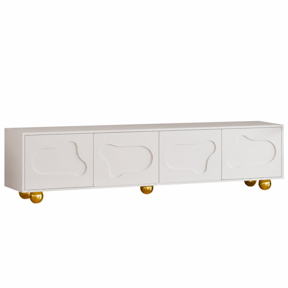 Wohnli Möbelsuche - Soporte TV nube con 2 armarios y 5 patas para TV de 75 pulgadas