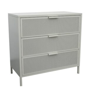 wohnli-moebel-suche-M26197393-1 Metallkommode 3 Schubladen 40x77x80cm Metall Beige Nordlys Möbel Schlafzimmermöbel Kommoden