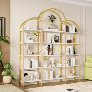 Goldfarbenes Regal aus Holzwerkstoff 170x190x26cm Spanplatte Gold Hauss Spole Möbel Wohnzimmermöbel Regale