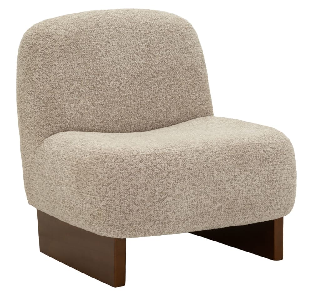 wohnli-moebel-suche-M26199132 Wohnli Möbelsuche - Sessel im Japandi-Stil aus braunem Bouclé-Stoff