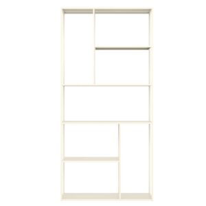 wohnli-moebel-suche-M26199219-1 Weißes Metallregal mit 5 Fächern 90x189x30cm Stahl Weiß Happy Garden Möbel Wohnzimmermöbel Bücherregale