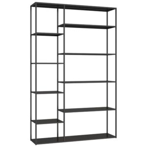 wohnli-moebel-suche-M26199230 Wohnli Möbelsuche - Schwarzes Metallregal mit 9 Fächern