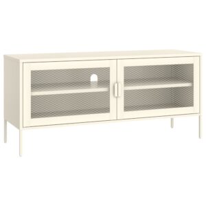 wohnli-moebel-suche-M26199255 Wohnli Möbelsuche - Weißes TV-Möbel aus Metall 120cm mit 2 Türen
