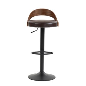 wohnli-moebel-suche-M26199959 Wohnli Möbelsuche - 2er-Set Barhocker höhenverstellbar aus Polyurethan-Leder braun