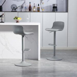 wohnli-moebel-suche-M26199961-1 Barhocker drehbar höhenverstellbar grau aus Stahl 43x80x44cm Metall Grau Hauss Spole Möbel Esszimmermöbel Barhocker