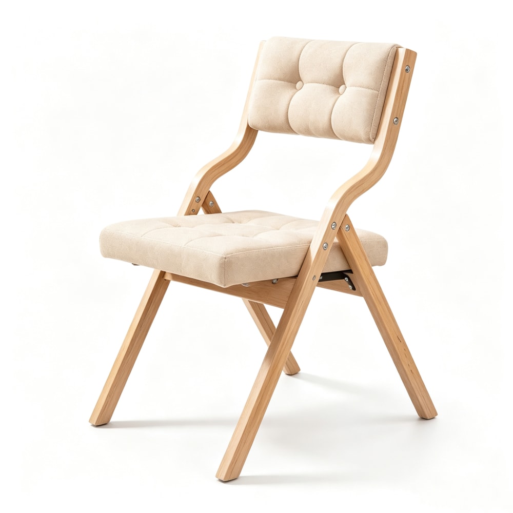 wohnli-moebel-suche-M26199968 Wohnli Möbelsuche - 2er-Set gepolsterte Klappstühle aus Holzwerkstoff in Khaki