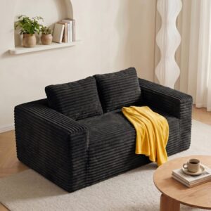 wohnli-moebel-suche-M26199975-1 2-Sitzer-Sofa aus Polyester schwarz 160x58x88cm PES - Polyester Schwarz Hauss Spole Sofas und Sessel Sofas 2-Sitzer-Sofas & 3-Sitzer-Sofas