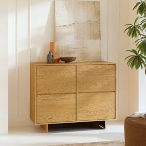 wohnli-moebel-suche-M26201340-1 2-türiges Sideboard Laminierte Platten Holz 111x88x42cm Spanplatte Braun Petits meubles Möbel Esszimmermöbel Sideboards, Highboards & niedrige Anrichten