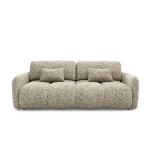 3-Sitzer-Sofa mit Schlaffunktion Kiefernholz Beige meliert 236x95x121cm Holz Beige Petits meubles Sofas und Sessel Sofas 2-Sitzer-Sofas & 3-Sitzer-Sofas