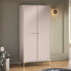 wohnli-moebel-suche-M26201381-1 2-türiger Schrank Cachemire Schichtpressplatten Kaschmir 89x190x53cm Spanplatte Beige Petits meubles Möbel Schlafzimmermöbel Schränke
