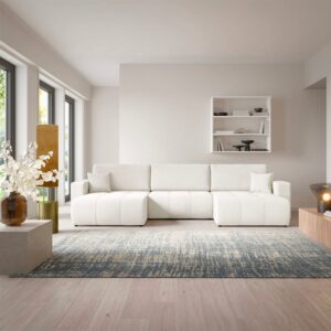 wohnli-moebel-suche-M26201397 Wohnli Möbelsuche - 5-Sitzer U-förmiges Schlafsofa Kiefernholz Cremefarben