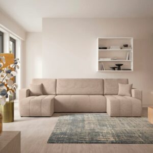 wohnli-moebel-suche-M26201404 Wohnli Möbelsuche - 5-Sitzer U-förmiges Schlafsofa Kiefernholz Beige