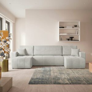 wohnli-moebel-suche-M26201407 Wohnli Möbelsuche - 5-Sitzer U-förmiges Schlafsofa Kiefernholz Hellgrau