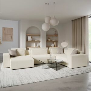 wohnli-moebel-suche-M26201411 Wohnli Möbelsuche - 5-Sitzer U-Sofa mit linker Ecke Kiefernholz Gebrochenes Weiß