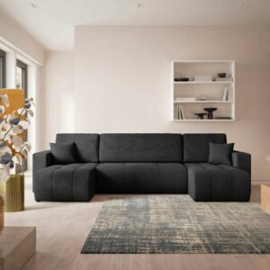 wohnli-moebel-suche-M26201413 Wohnli Möbelsuche - 5-Sitzer U-förmiges Schlafsofa Kiefernholz Schwarz