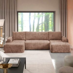 wohnli-moebel-suche-M26201417 Wohnli Möbelsuche - 5-Sitzer U-Form Schlafsofa Kiefernholz Hellbraun