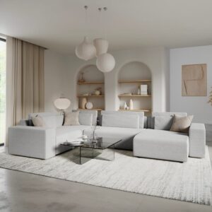 wohnli-moebel-suche-M26201420 Wohnli Möbelsuche - 5-Sitzer U-Sofa mit rechter Ecke Kiefernholz Hellgrau