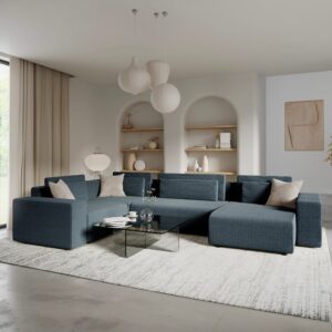 wohnli-moebel-suche-M26201422 Wohnli Möbelsuche - 5-Sitzer U-Sofa mit rechter Ecke Kiefernholz Dunkelgrau