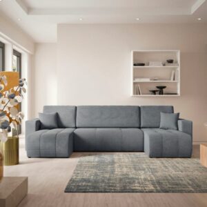 wohnli-moebel-suche-M26201426 Wohnli Möbelsuche - 5-Sitzer U-förmiges Schlafsofa Kiefernholz Grau