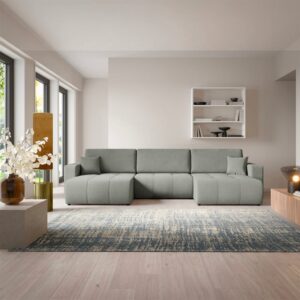 wohnli-moebel-suche-M26201428 Wohnli Möbelsuche - 5-Sitzer U-Sofa verwandelbar Kiefernholz Grau