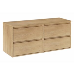 wohnli-moebel-suche-M26201566-1 Badmöbel-Set Waschtischunterschrank Laminatplatten Holz 120x52x46cm Spanplatte Braun Petits meubles Möbel Badezimmermöbel