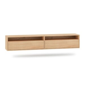 Wohnli Möbelsuche - 2-türiges Wand-TV-Möbel 180 cm Melaminbeschichtete Platten Holz