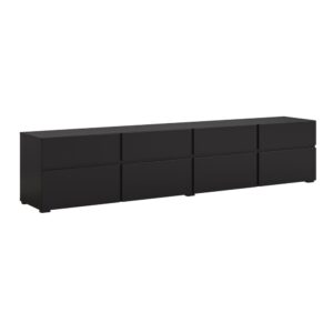 wohnli-moebel-suche-M26201570 Wohnli Möbelsuche - 4-türiger TV-Schrank 225 cm Schichtpressplatten Schwarz