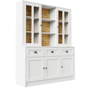 Wohnli Möbelsuche - Hochschrank aus Spanplatte und Acryl 140x38.5x175 cm