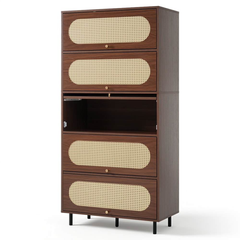 wohnli-moebel-suche-M26202129 Wohnli Möbelsuche - Sideboard aus Holz mit Rattan 80x40x163 cm