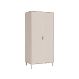 wohnli-moebel-suche-M26202785 Wohnli Möbelsuche - Garderobe Holzdekor und Metall 2 Regale beige