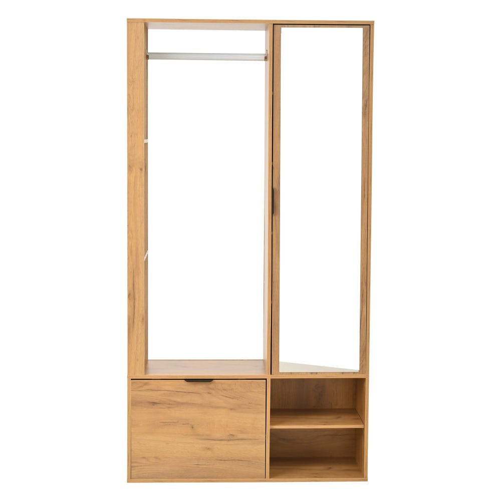 wohnli-moebel-suche-M26203861 Wohnli Möbelsuche - 6-in-1 Flurgarderobe mit Spiegel und Kleiderstange