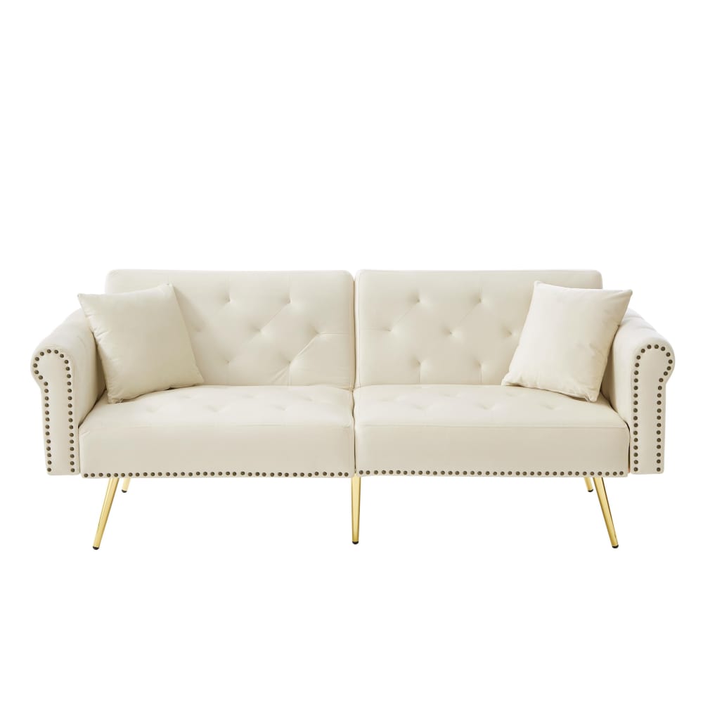 Wohnli Möbelsuche - 2-Sitzer Schlafsofa mit 3 Positionen aus Samt
