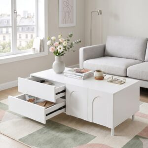 Wohnli Möbelsuche - Rechteckiger Couchtisch mit Bogenmotiv