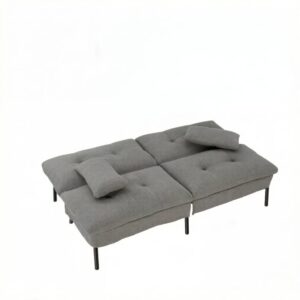 Wohnli Möbelsuche - 2-Sitzer-Schlafsofa aus Metall mit 5-fach-Lehne 176x64x84