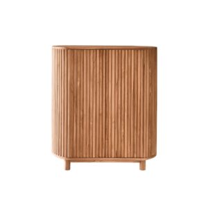 wohnli-moebel-suche-M26204703-1 Barschrank aus massivem Teakholz 90 cm 90x100x50cm Holz Beige BERAH GETAH Möbel Esszimmermöbel Barmöbel