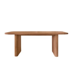 Tisch aus massivem Teakholz 200 cm 200x75x90cm Holz Beige BERAH GETAH Möbel Esszimmermöbel Esstische
