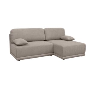 wohnli-moebel-suche-M26204721-1 3-Sitzer Ecksofa Ecke rechts Cordbezug taupe 218x81x140cm Samt Taupe sweeek Sofas und Sessel Sofas Ecksofas