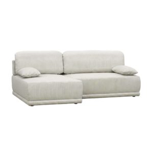 wohnli-moebel-suche-M26204834-1 3-Sitzer Ecksofa Ecke links mit Cordbezug greige 218x81x140cm Samt Beige sweeek Sofas und Sessel Sofas Ecksofas