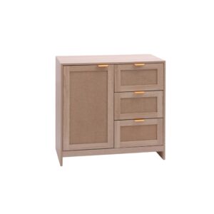 wohnli-moebel-suche-M26205146 Wohnli Möbelsuche - Schrank mit Tür 3 Schubladen aus MDF Helles Holz 80x80x40